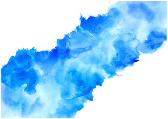 watercolor blue shade background.Colorful watercolor stains.A model for the design and texts