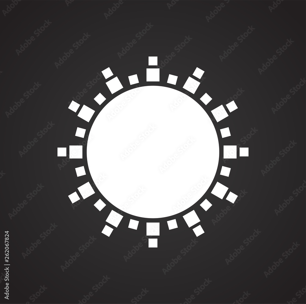 Poster sun icon on background for graphic and web design. simple vector sign. internet concept symbol for w
