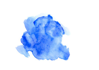 watercolor blue shade background.Colorful watercolor stains.A model for the design and texts
