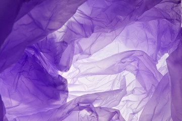 Plastic bag background. Plastic concept. Violet background for designers, mock-ups, invitations, postcards, like canvas for text and congratulation
