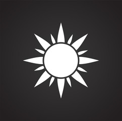 Sun icon on background for graphic and web design. Simple vector sign. Internet concept symbol for website button or mobile app.