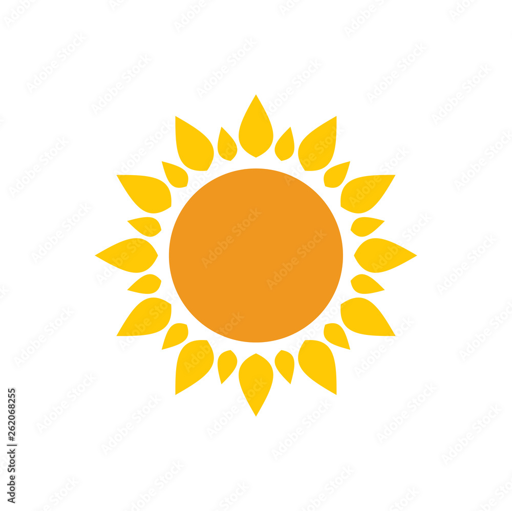 Poster sun icon on background for graphic and web design. simple vector sign. internet concept symbol for w