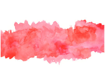 watercolor red shade.Colorful watercolor stains.A model for the design and texts