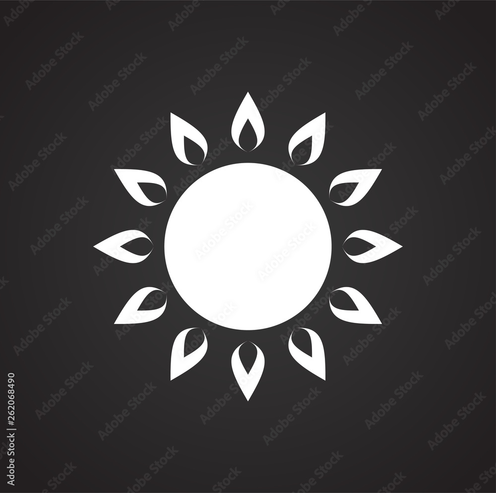Poster sun icon on background for graphic and web design. simple vector sign. internet concept symbol for w