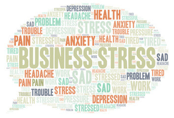 Obraz premium Business Stress word cloud.