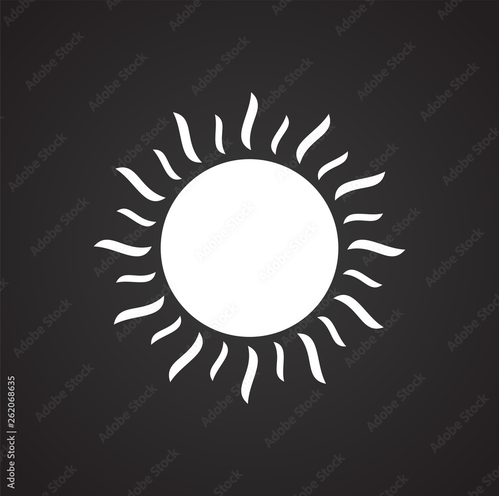 Poster sun icon on background for graphic and web design. simple vector sign. internet concept symbol for w