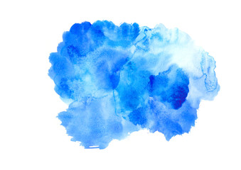 watercolor blue shade background.Colorful watercolor stains.A model for the design and texts