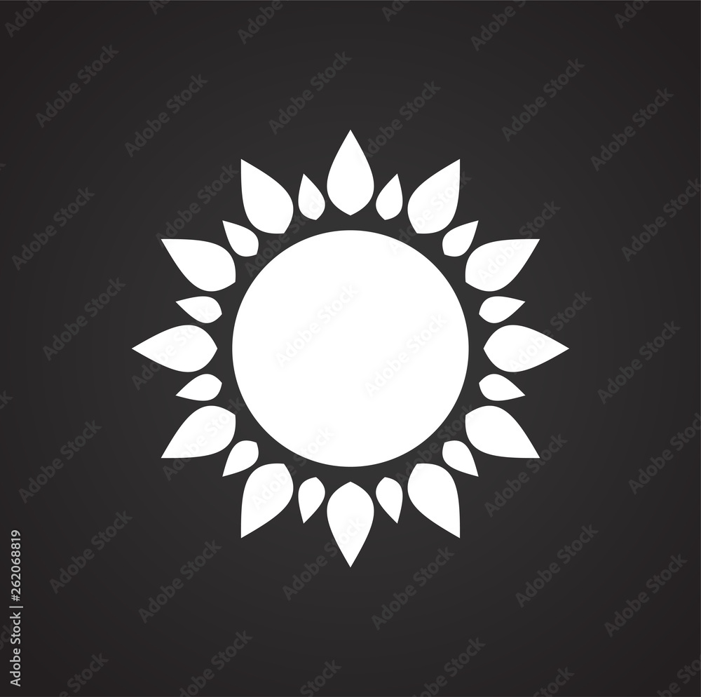Poster sun icon on background for graphic and web design. simple vector sign. internet concept symbol for w