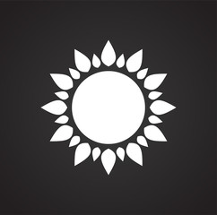 Sun icon on background for graphic and web design. Simple vector sign. Internet concept symbol for website button or mobile app.