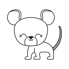cute mouse animal isolated icon