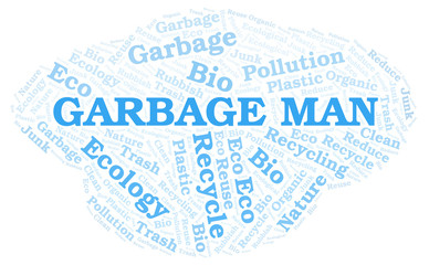 Garbage Man word cloud.