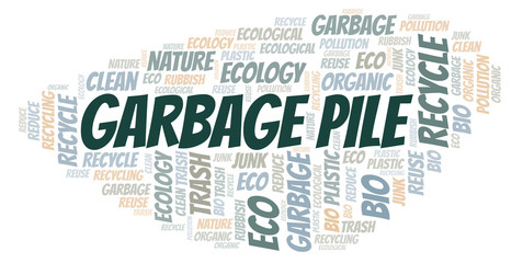 Fototapeta premium Garbage Pile word cloud.