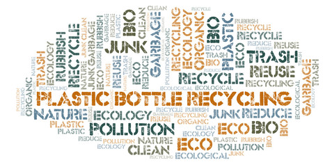 Fototapeta na wymiar Plastic Bottle Recycling word cloud.