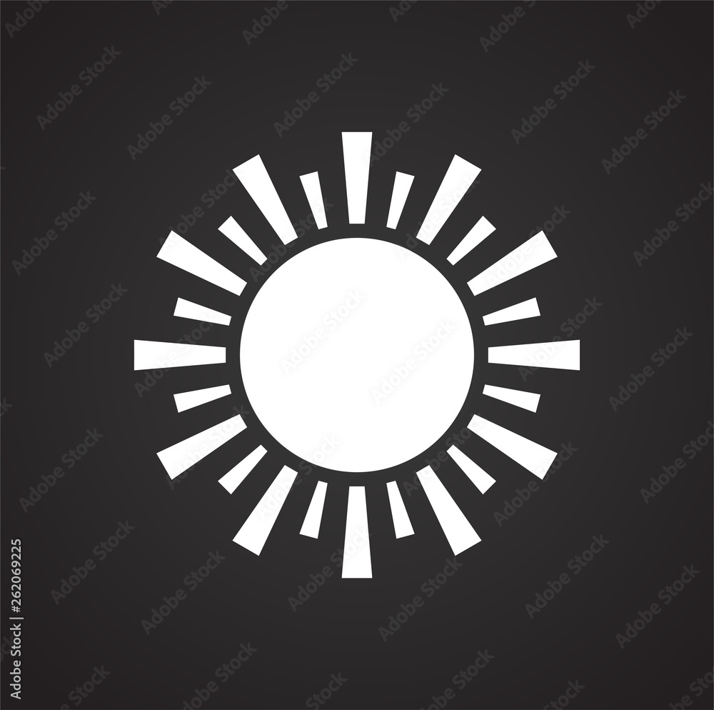 Poster sun icon on background for graphic and web design. simple vector sign. internet concept symbol for w