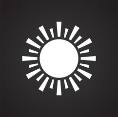 Sun icon on background for graphic and web design. Simple vector sign. Internet concept symbol for website button or mobile app.