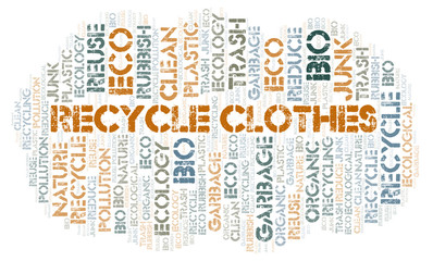Obraz premium Recycle Clothes word cloud.