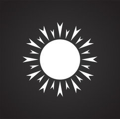 Sun icon on background for graphic and web design. Simple vector sign. Internet concept symbol for website button or mobile app.