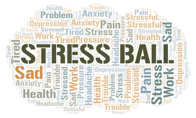 Obraz premium Stress Ball word cloud.