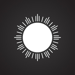 Sun icon on background for graphic and web design. Simple vector sign. Internet concept symbol for website button or mobile app.