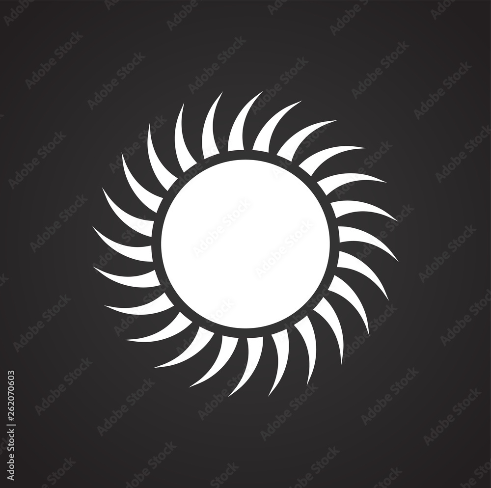Poster sun icon on background for graphic and web design. simple vector sign. internet concept symbol for w
