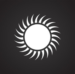 Sun icon on background for graphic and web design. Simple vector sign. Internet concept symbol for website button or mobile app.