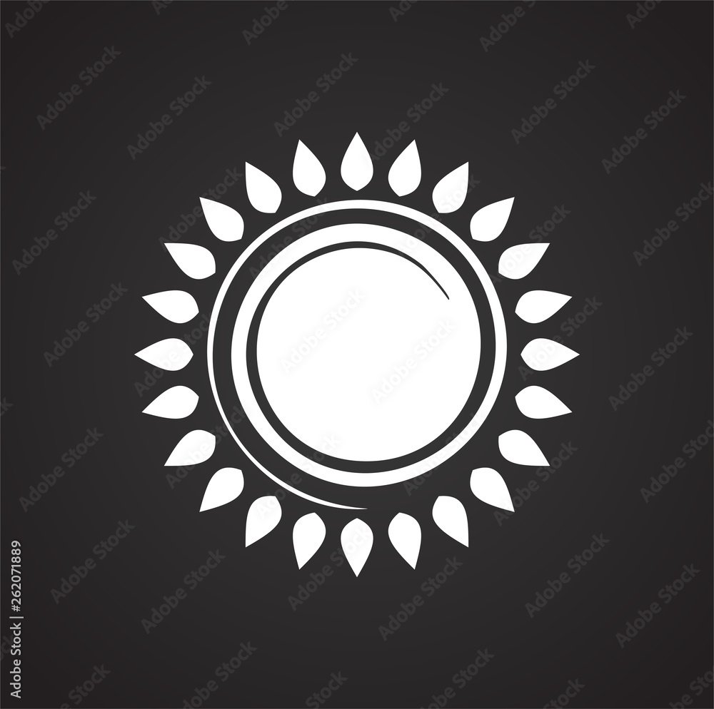 Poster sun icon on background for graphic and web design. simple vector sign. internet concept symbol for w