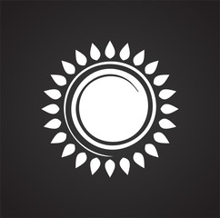 Sun icon on background for graphic and web design. Simple vector sign. Internet concept symbol for website button or mobile app.