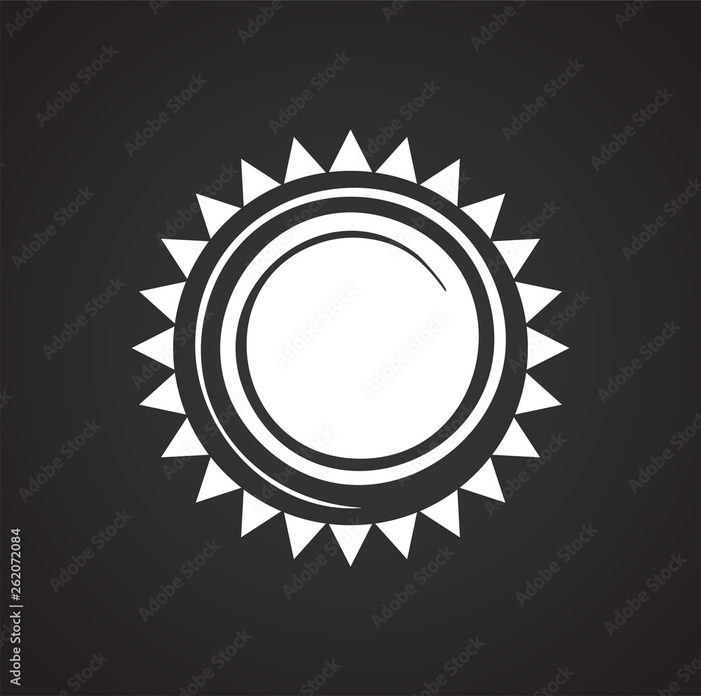 Poster sun icon on background for graphic and web design. simple vector sign. internet concept symbol for w