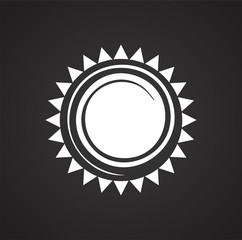 Sun icon on background for graphic and web design. Simple vector sign. Internet concept symbol for website button or mobile app.