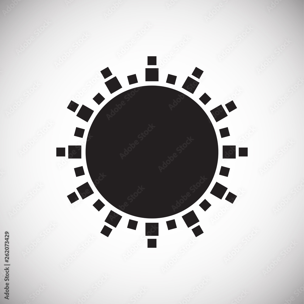 Poster sun icon on background for graphic and web design. simple vector sign. internet concept symbol for w