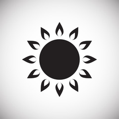 Sun icon on background for graphic and web design. Simple vector sign. Internet concept symbol for website button or mobile app.