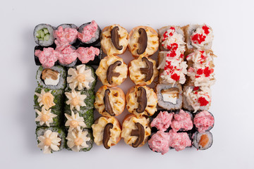 Sushi, rolls, fish, rice