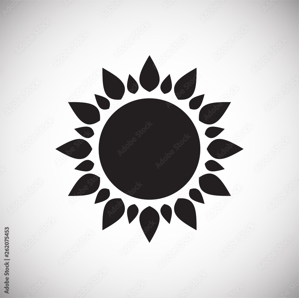 Poster sun icon on background for graphic and web design. simple vector sign. internet concept symbol for w