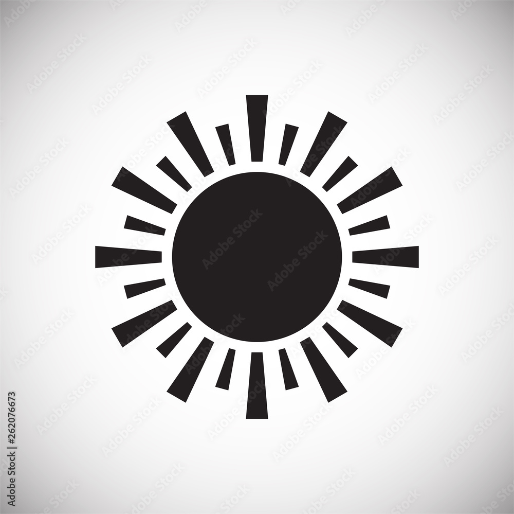 Poster sun icon on background for graphic and web design. simple vector sign. internet concept symbol for w
