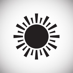 Sun icon on background for graphic and web design. Simple vector sign. Internet concept symbol for website button or mobile app.