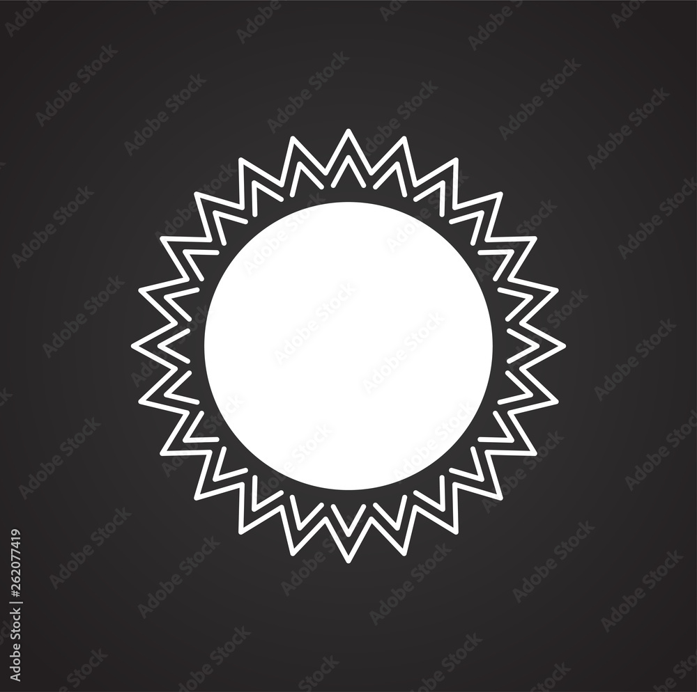Poster sun icon on background for graphic and web design. simple vector sign. internet concept symbol for w