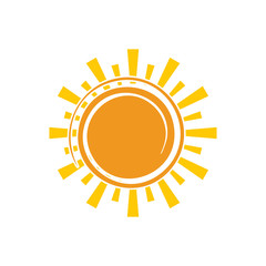 Sun icon on background for graphic and web design. Simple vector sign. Internet concept symbol for website button or mobile app.