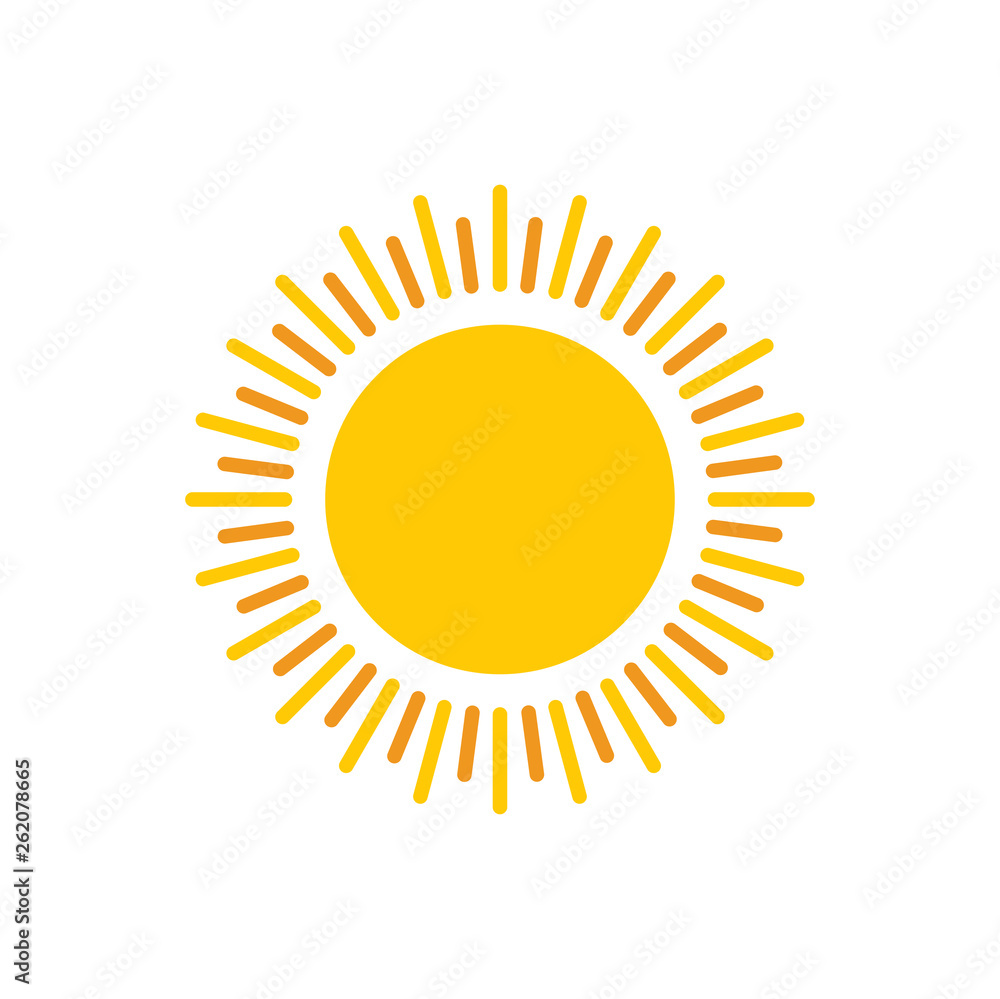 Poster sun icon on background for graphic and web design. simple vector sign. internet concept symbol for w