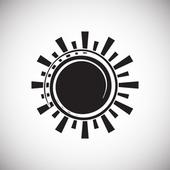 Sun icon on background for graphic and web design. Simple vector sign. Internet concept symbol for website button or mobile app.