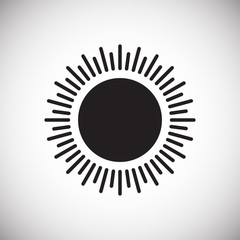 Sun icon on background for graphic and web design. Simple vector sign. Internet concept symbol for website button or mobile app.