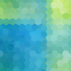 Fototapeta na wymiar Abstract background consisting of pastel blue, green hexagons. Geometric design for business presentations or web template banner flyer. Vector illustration