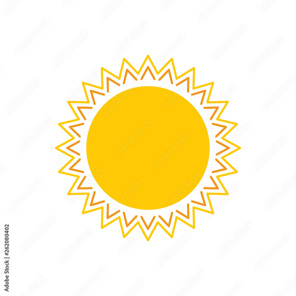 Poster sun icon on background for graphic and web design. simple vector sign. internet concept symbol for w