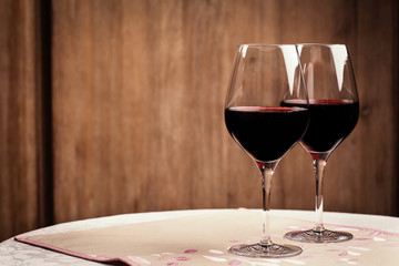 Two glasses of red wine