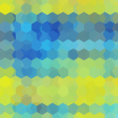 Fototapeta na wymiar Abstract hexagons vector background. Geometric vector illustration. Creative design template. Yellow, blue, green colors.