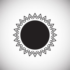 Sun icon on background for graphic and web design. Simple vector sign. Internet concept symbol for website button or mobile app.
