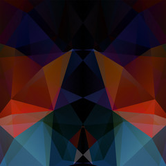 Geometric pattern, polygon triangles vector background in brown, blue tones. Illustration pattern