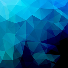 Abstract mosaic background. Triangle geometric background. Design elements. Vector illustration. Dark blue colors.