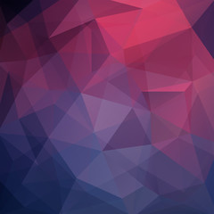 Fototapeta premium Geometric pattern, polygon triangles vector background in blue, purple  tones. Illustration pattern