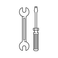 construction tools isolated icon