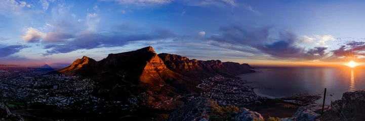 Printed kitchen splashbacks Table Mountain Table Mountain Sunset Pano